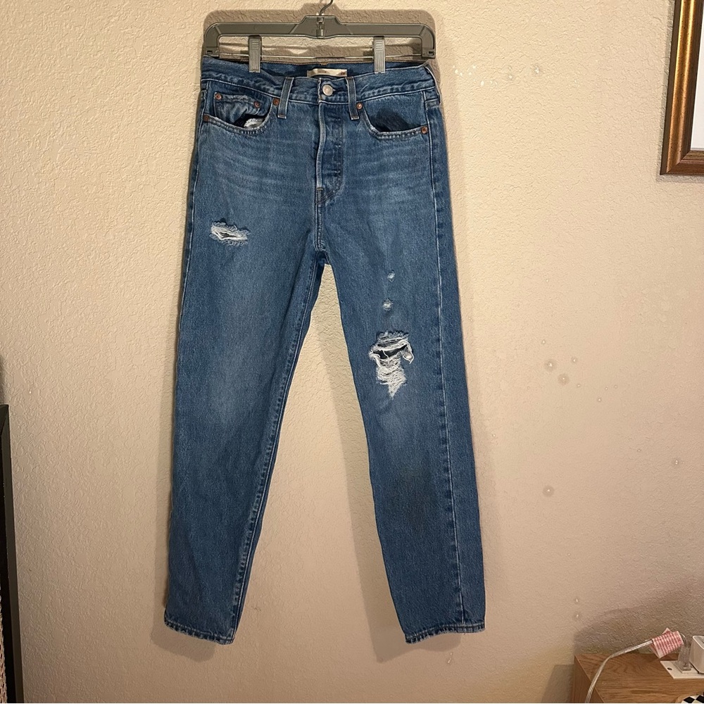Levi's Blue Straight Leg Jeans Wedgie Style